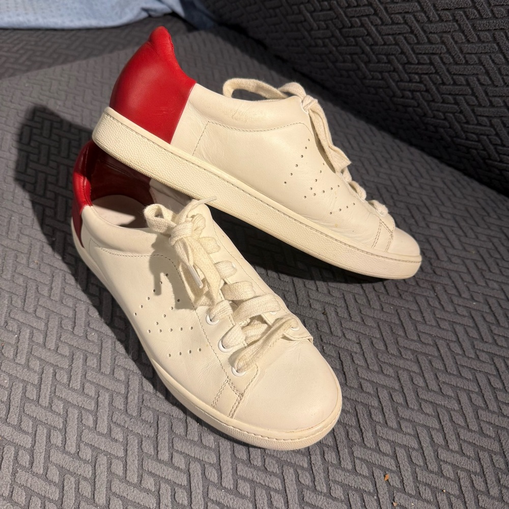 Vince ‘Varin’ White & Red Sneakers sz 6.5